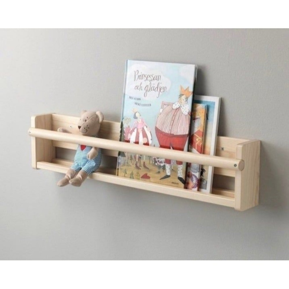 COPY - IKEA Flisat Wall Mount Floating Wooden Bookshelf Kids Room, Office, Nurs…